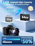 Toberto 8K Digital Camera with 88MP Sensor, Dual-Lens Design, and 3.2-Inch Touchscreen