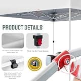 CROWN SHADES 10x10 Commercial Heavy Duty Pop Up Canopy