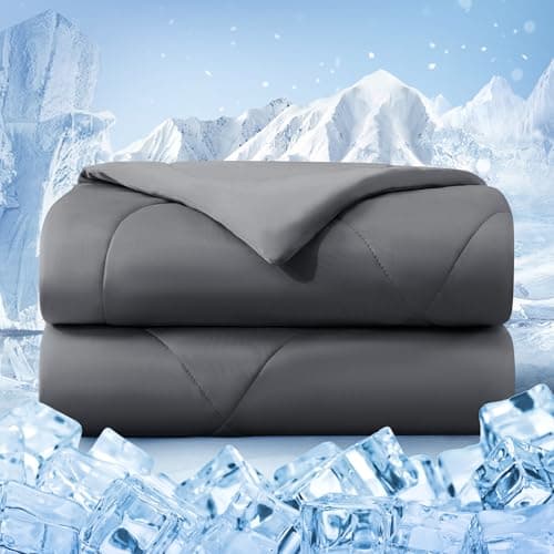bedsmile Double-Sided Cold Tech Lightweight Ice Blanket Cooling Comforter, Queen