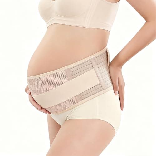 POXXU Adjustable Double Support Maternity Belly Band with Compression