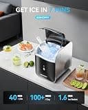 EUHOMY Smart Alexa-Enabled Countertop Nugget Ice Maker with Hanging Scoop