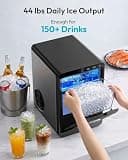 EUHOMY Sonic Countertop Nugget Ice Maker with 44 lbs Daily Ice Production