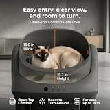 ABRCT Open Top L1 Self Cleaning Litter Box with Advanced Anti-Pinch Tech