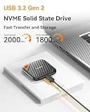 GARMESE 1TB Ultra-Fast Portable External SSD - 2000MB/s USB 3.2 Gen 2x2