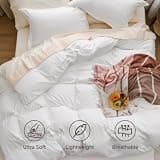 Bedsure Prewashed Microfiber Oversized King Duvet Cover Set, 120" x 98"