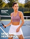 Heathyoga High Impact Padded Racerback Sports Bra Multi-Pack for Large Busts
