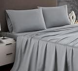 Linen Closet 1200 Thread Count Ultra Soft Cotton Blend Sateen 4-Piece Queen Sheet Set