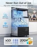 Mojgar 100lb Energy-Efficient Commercial Ice Maker with R290 Refrigerant