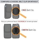 ykooe Heavy-Duty Nylon Belt Holster Cell Phone Pouch with Metal Carabiner