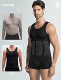 JESIDO Men's Slimming Body Shaper Chest Compression Undershirt 3-Pack