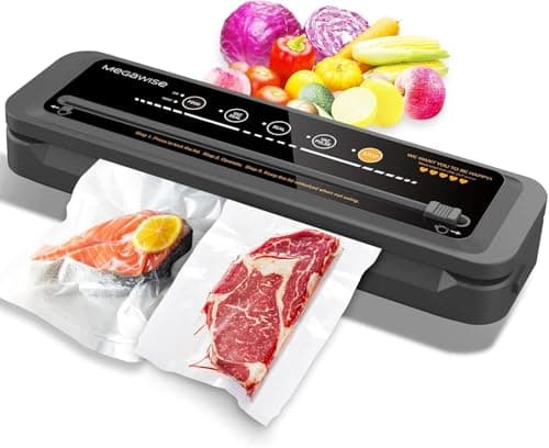 MegaWise 80kPa Countertop Vacuum Sealer Machine with Built-in Bag Cutter