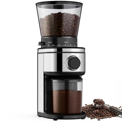 AYCHIRO Electric Conical Burr Coffee Grinder with 30 Custom Adjustments