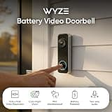 Wyze Battery Video Doorbell Wireless Camera with Local Continuous Record