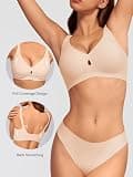 Luckmeey Invisible U-Back Wireless Bra with Crossable Straps and Jelly Support