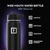 IRON °FLASK Wide Mouth Insulated Stainless Steel Sports Water Bottle, 40 oz