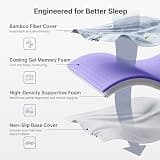 PERLECARE 3-Inch Extra-Firm Hard Foam Support Mattress Topper with Bamboo Cover