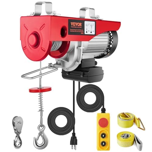 VEVOR 880lbs Electric Hoist System with 14 FT Wired Remote Control and 40-Foot Lift