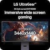 LG UltraGear 34G600A-B 34-Inch WQHD 160Hz 1800R Curved Ultrawide Gaming Monitor