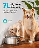 oneisall 7L Stainless Steel Pet Water Fountain with Visual Level Window