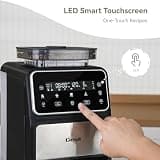 Gevi 10-Cup Grind & Brew Automatic Drip Coffee Maker with Built-In Burr