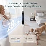 LEVOIT Bladeless Bedroom Tower Fan with Sleep Mode and 90-Degree Oscillation