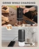 CEVING Rechargeable Grind-While-Charging Portable Conical Burr Grinder