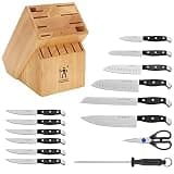 HENCKELS Statement 15-Piece Precision-Stamped Stainless Steel Knife Block Set