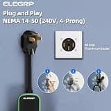 ELEGRP 40-Amp Portable Level 2 EV Charger with NEMA 14-50 Plug (J1772)