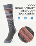 OutdoorMaster Merino Wool Thermal Over-the-Calf Ski & Snowboard Socks, Multi-Pack