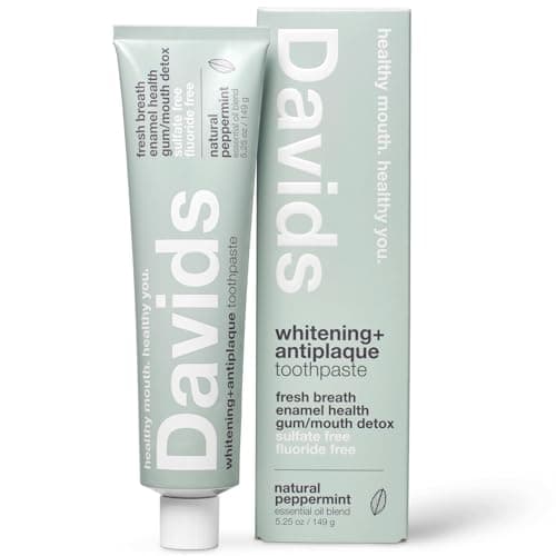 Davids Premium Peppermint Fluoride-Free Antiplaque Toothpaste, EWG Verified