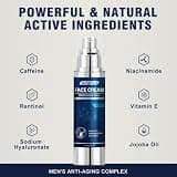 6-in-1 Men's Anti-Aging Face Cream with Caffeine and Retinol Twin Pack