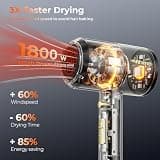 SHRATE Professional 160,000 RPM Brushless Ionic Hair Dryer with Diffuser