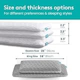 Blissbury Ultra Thin 2.6-Inch Premium Memory Foam Stomach Sleeping Pillow