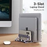 UGREEN 3-Slot Vertical Laptop and Tablet Stand for Devices Up to 17.3 Inches