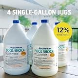CPDI Champion Liquid Pool Shock, 12.5% Sodium Hypochlorite, 4-Gallon Pack