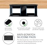 BYMECOST Under Desk Metal Laptop Storage Mount with Anti-Scratch Silicone Pads