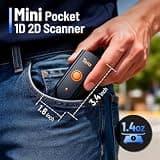 Tera Mini 2D Pocket Wireless Bluetooth Barcode Scanner with IP66 Waterproof Rating