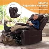 Cfvyne Triple Motor Power Lift Recliner Chair with Adjustable Headrest