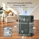 HEAPETS P358 Pet Air Purifier with Dual-Sided U-Shaped Intake and Carbon Filter