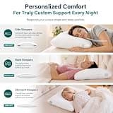 Nuzzle 3-in-1 Adjustable Firm Pillow with Nano-Coil Gel Fibers and Cooling Cover