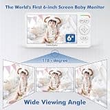 HelloBaby 6.0-Inch IPS Video Baby Monitor with Remote Pan-Tilt-Zoom & Night Vision