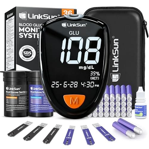 M26-K No-Coding Blood Glucose and Ketone Testing Kit with Large Display