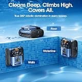 Nepturox Cordless Robotic Pool Vacuum with Dual 180W Motors and Sonar Mapping