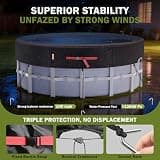 HOLDCOVER Storm-Proof 14-Foot 420D Fabric Solar Pool Cover with UV Protection
