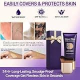 Diryi Waterproof Body Concealer Liquid Makeup with Blend Kabuki Brush