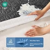 BEDLORE Soft Microfiber 100% Waterproof Queen Size Mattress Protector