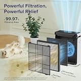 Levoit Vital 100S-P Smart True HEPA Air Purifier with Washable Filter (222 sq ft)