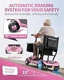 Ecomobi Lightweight 4-Wheel Travel Mobility Scooter