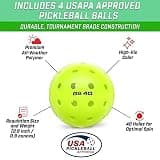 GoSports Classic Composite Pickleball Paddle Set of 4 with Carry Case