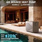 TURBRO Beluga B33V 33,000 BTU 110V Inverter Above-Ground Pool Heat Pump